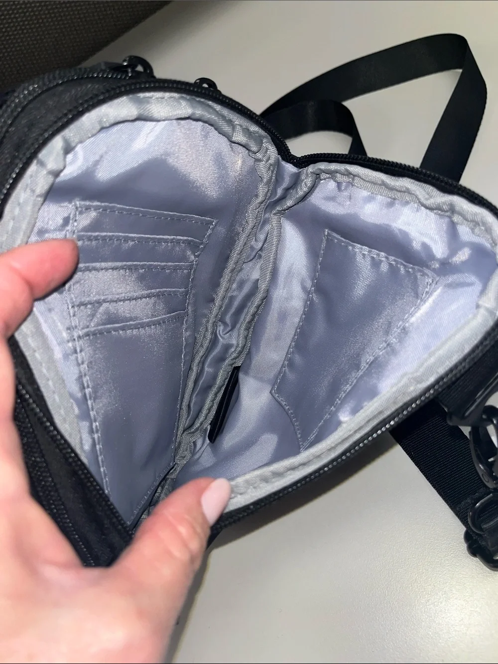 HKWIP Black Nylon Excelsior Anti-Theft Everyday Crossbody Bag